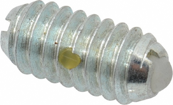 Threaded Ball Plunger: 1/4-20, 0.125" Ball Dia, 0.531" Body Length, 0.035" Max Ball Reach