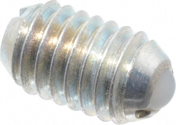 Threaded Ball Plunger: 3/8-16, 0.188" Ball Dia, 5/8" Body Length, 0.048" Max Ball Reach