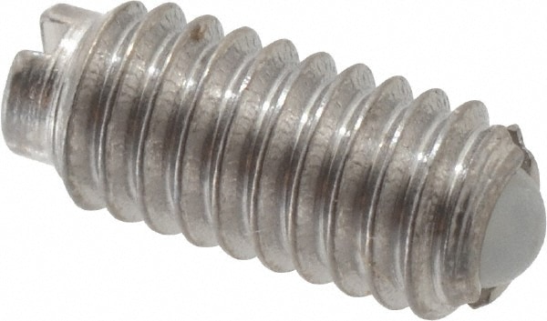 Threaded Ball Plunger: 6-40, 0.078" Ball Dia, 0.312" Body Length, 0.023" Max Ball Reach