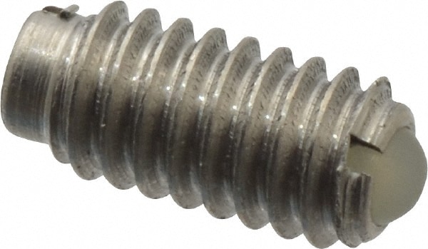 Threaded Ball Plunger: 8-32, 0.094" Ball Dia, 0.344" Body Length, 0.025" Max Ball Reach