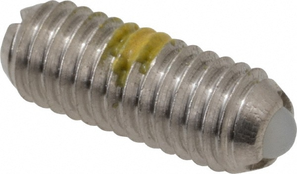 Threaded Ball Plunger: 10-32, 0.094" Ball Dia, 0.513" Body Length, 0.025" Max Ball Reach