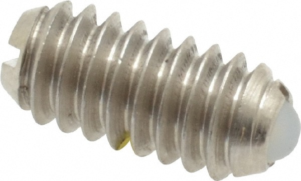 Threaded Ball Plunger: 1/4-20, 0.125" Ball Dia, 0.531" Body Length, 0.035" Max Ball Reach