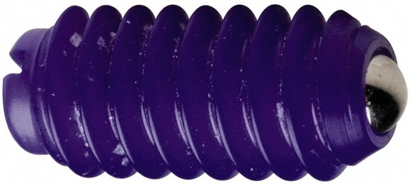 Threaded Ball Plunger: 1/4-20, 0.125" Ball Dia, 0.531" Body Length, 0.03" Max Ball Reach