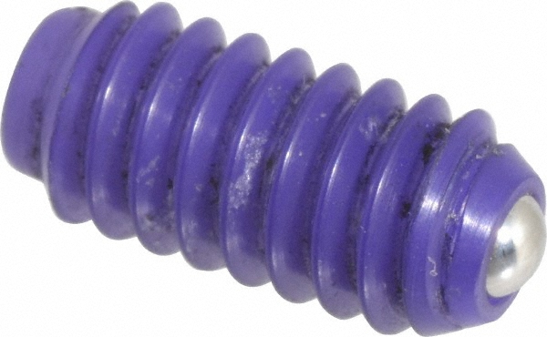 Threaded Ball Plunger: 1/4-20, 0.125" Ball Dia, 0.531" Body Length, 0.03" Max Ball Reach