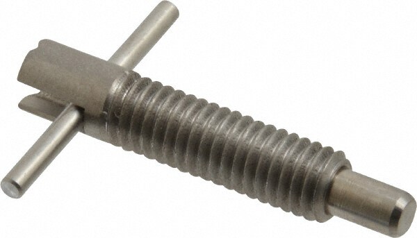 3/8-16 Thread, 2" Body Length, 3/8" Plunger Projection, 0.233" Plunger Diam, Stainless Steel, Locking T Handle Plunger