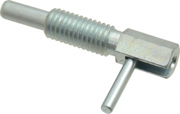 1/2-13, 1.1" Thread Length, 0.31" Plunger Diam, 1 Lb Init to 5 Lb Final End Force, Steel Locking L Handle Plunger