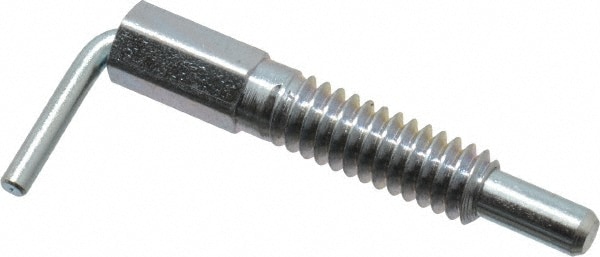 1/4-20, 0.8" Thread Length, 0.16" Plunger Diam, 0.5 Lb Init to 2.5 Lb Final End Force, Steel L Handle Plunger