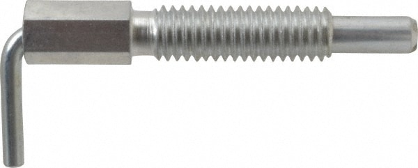 3/8-16, 1.18" Thread Length, 1/4" Plunger Diam, 0.75 Lb Init to 3.75 Lb Final End Force, Steel L Handle Plunger