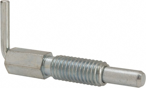 1/2-13, 1.1" Thread Length, 0.31" Plunger Diam, 1 Lb Init to 5 Lb Final End Force, Steel L Handle Plunger