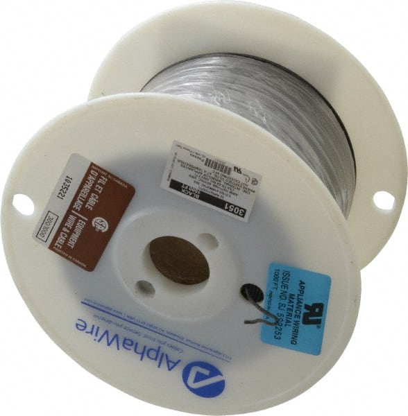 Alpha Wire 3051 BK001 22 AWG, 7 Strand, 305 m OAL, Tinned Copper Hook Up Wire 