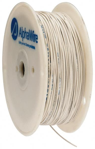Alpha Wire 3051/1 WH001 22 AWG, 1 Strand, 305 m OAL, Tinned Copper Hook Up Wire 