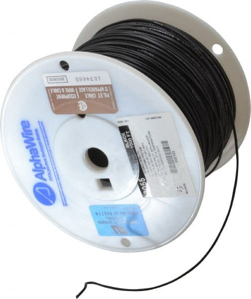 Alpha Wire 3055 BK001 18 AWG, 16 Strand, 305 m OAL, Tinned Copper Hook Up Wire 