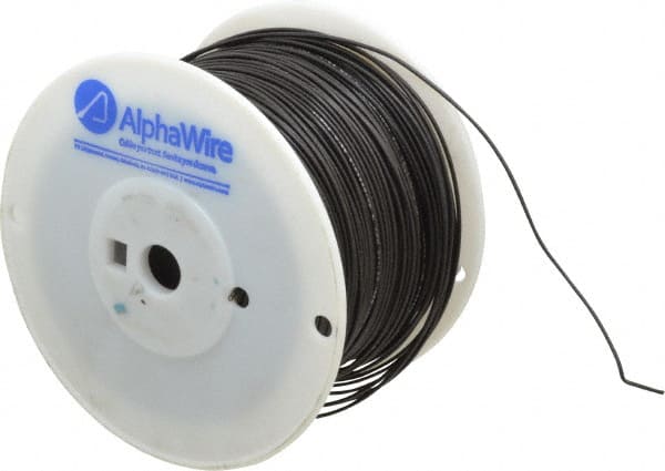 Alpha Wire 3055/1 BK001 18 AWG, 1 Strand, 305 m OAL, Tinned Copper Hook Up Wire 