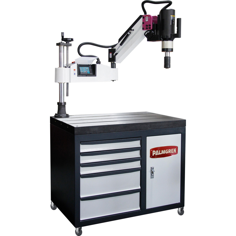 Electric Tapping Arms: Maximum Tapping Capacity in Aluminum (Inch): 3/4; Maximum Tapping Capacity in Mild Steel (Inch): 5/8; Maximum Tapping Capacity in Steel (Inch): 7/16; Arm Reach (Inch): 47