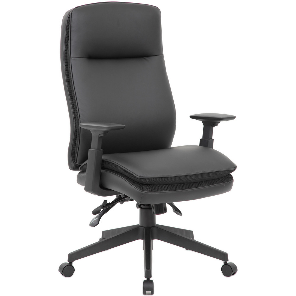 Boss Office Products Task Chair Vinyl, Adjustable Height, Black