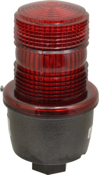 Federal Signal Corp LP3P-120R Low Profile Mini Strobe Light: Red, Pipe Mount, 120VAC 
