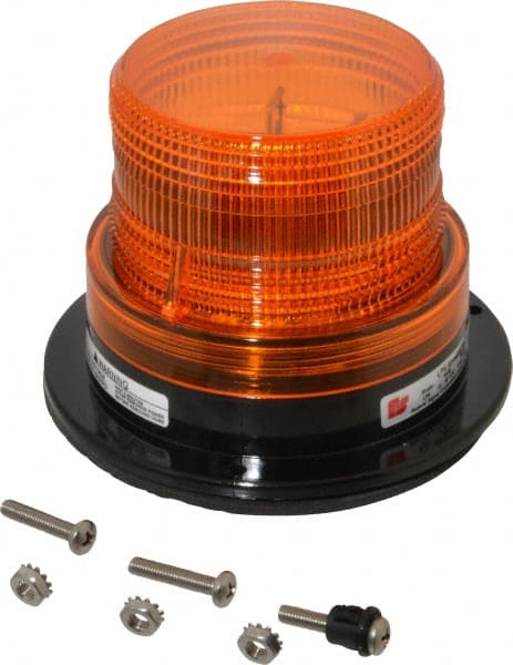 Federal Signal Corp LP6-012-048A Low Profile Mini Strobe Light: Amber, Surface Mount, 12 to 48VDC 