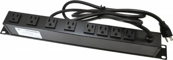 Wiremold J08B0B 8 Outlets, 120 Volts, 15 Amps, 6 Cord, Power Outlet Strip 