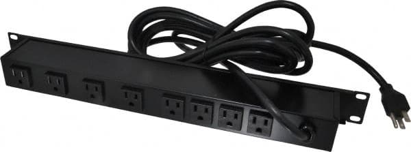 Wiremold J08B2B 8 Outlets, 120 Volts, 15 Amps, 15 Cord, Power Outlet Strip 