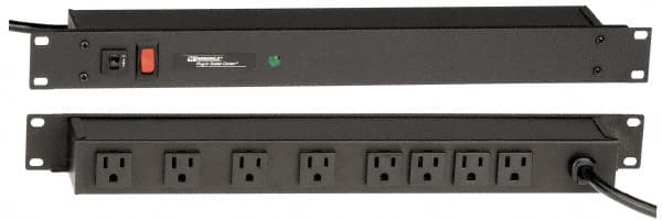 Wiremold R8BZ-15 8 Outlets, 120 Volts, 15 Amps, 15 Cord, Power Outlet Strip 