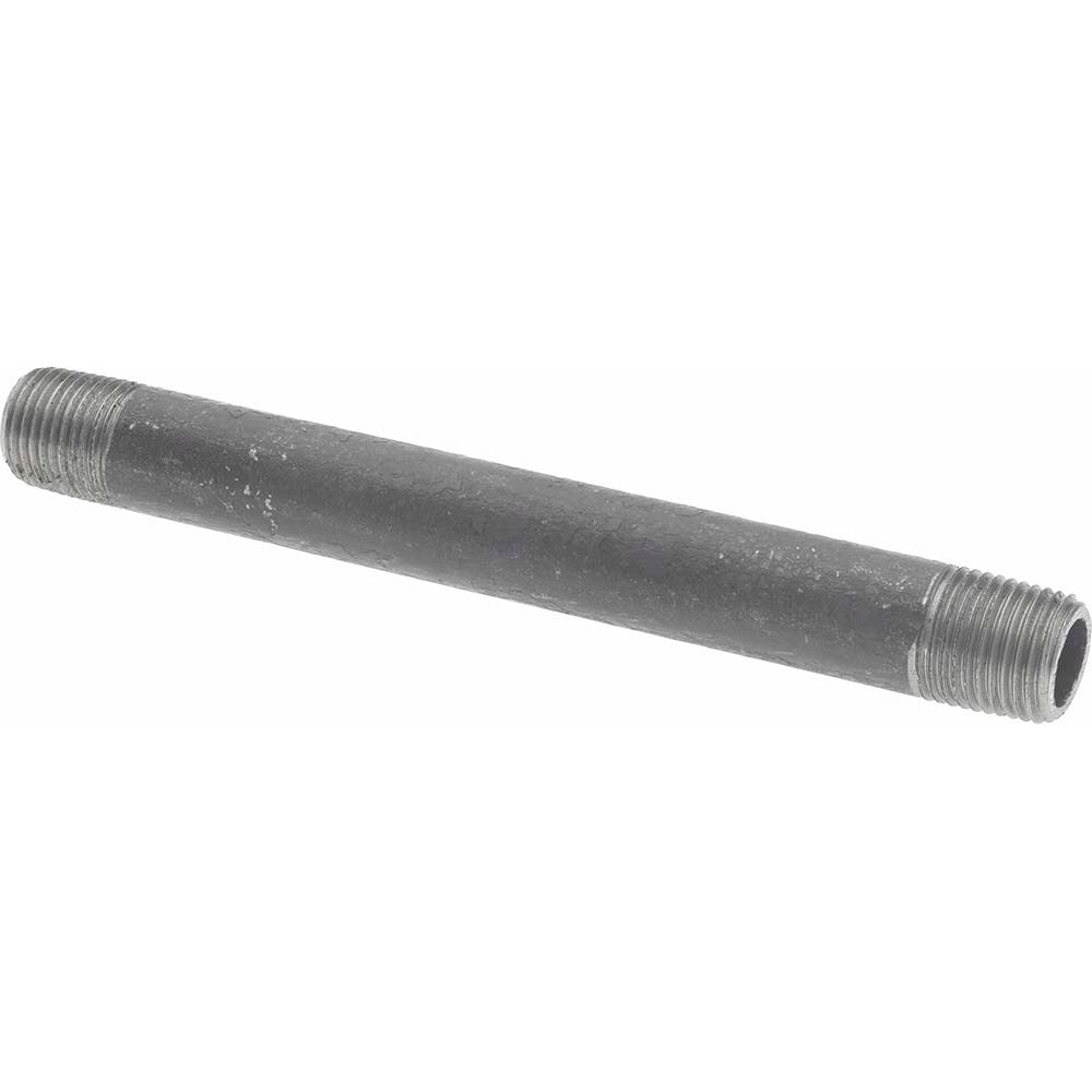 Black Pipe Nipple: 1/8" Dia x 3-1/2" Long, Schedule 40