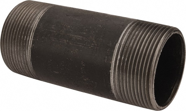 Black Pipe Nipple: 2-1/2" Dia x 6" Long, Schedule 40