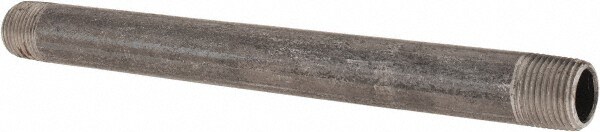 Black Pipe Nipple: 3/8" Dia x 7" Long, Schedule 40