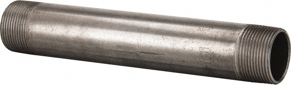 Black Pipe Nipple: 1-1/4" Dia x 9" Long, Schedule 40