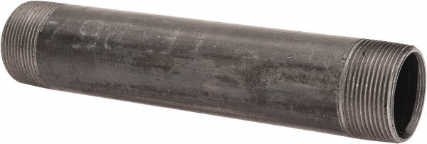 Black Pipe Nipple: 1-1/2" Dia x 9" Long, Schedule 40