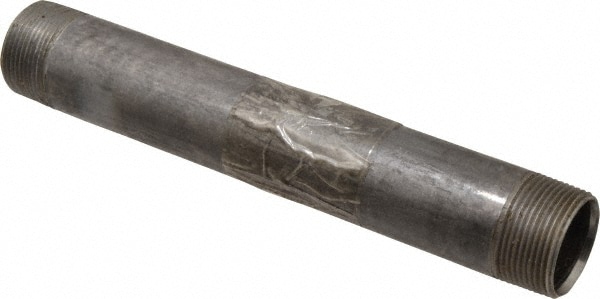 Black Pipe Nipple: 1-1/4" Dia x 10" Long, Schedule 40