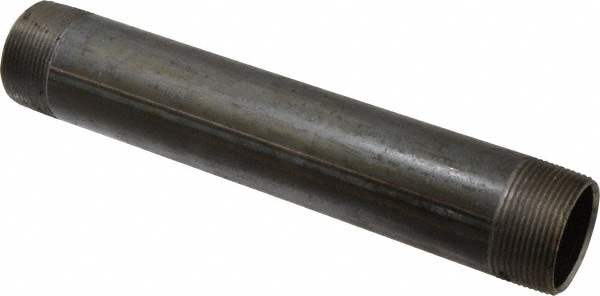 Black Pipe Nipple: 1-1/2" Dia x 10" Long, Schedule 40