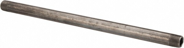 Black Pipe Nipple: 3/8" Dia x 12" Long, Schedule 40