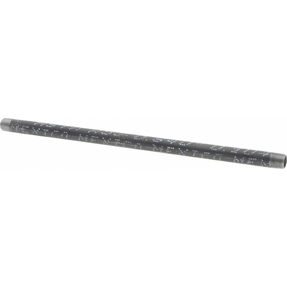 Black Pipe Nipple: 1/2" Dia x 18" Long, Schedule 40