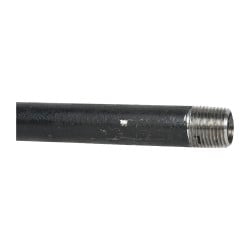 Black Pipe Nipple: 1/2" Dia x 24" Long, Schedule 40