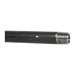 Black Pipe Nipple: 1/2" Dia x 24" Long, Schedule 40