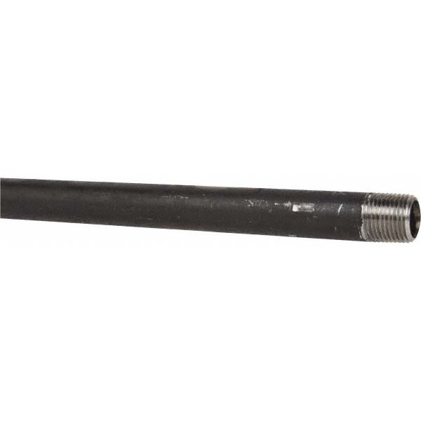 Black Pipe Nipple: 1/2" Dia x 48" Long, Schedule 40