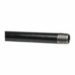 Black Pipe Nipple: 1/2" Dia x 60" Long, Schedule 40