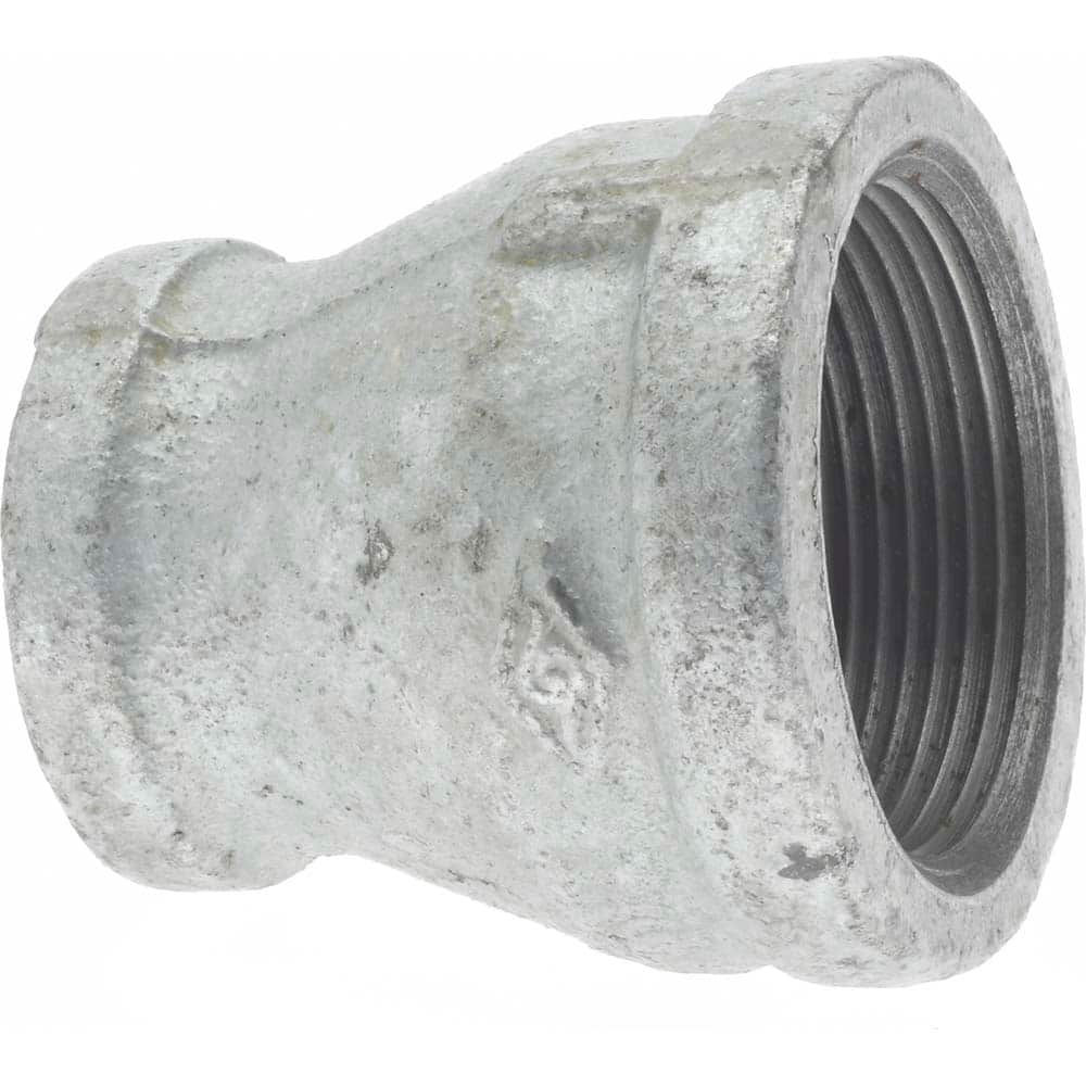 B&K Mueller 511-375HN 1-1/2 x 1" Galvanized Malleable Iron Pipe Reducing Coupling 