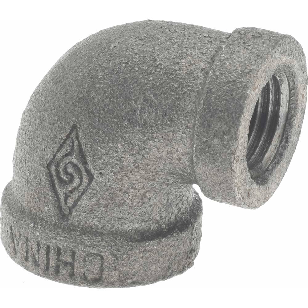 Black 90 ° Reducing Elbow: 3/8 x 1/4", Threaded