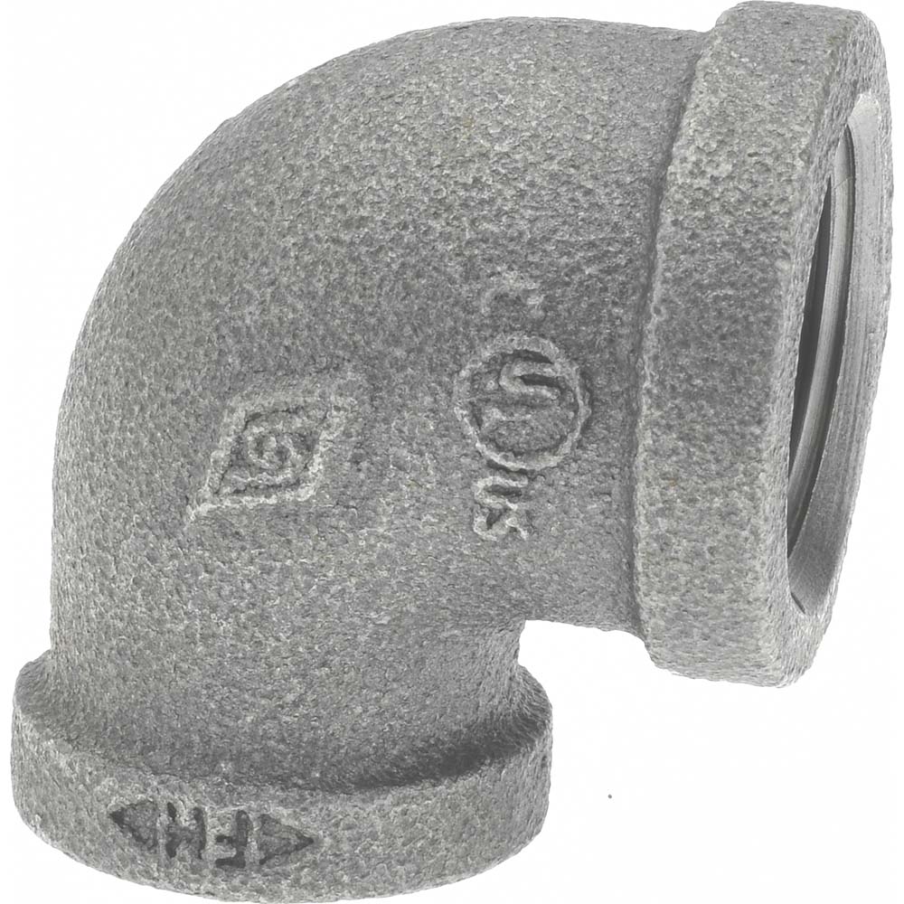 Black 90 ° Reducing Elbow: 3/4 x 1/2", Threaded