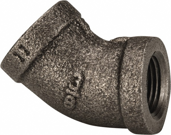 Black 45 ° Elbow: 3/8", Threaded