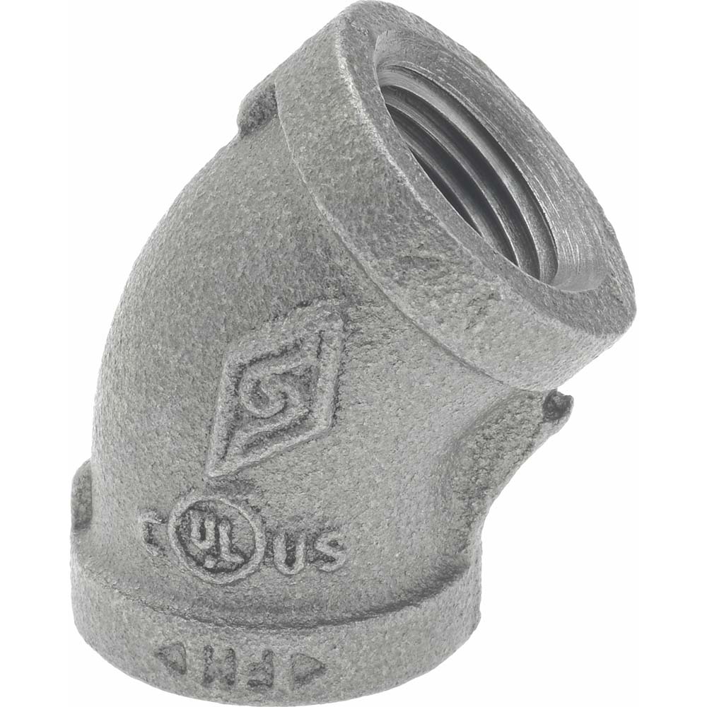 Black 45 ° Elbow: 1/2", Threaded