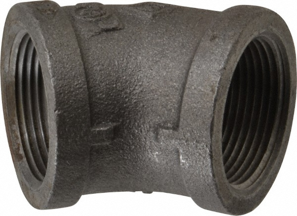 Black 45 ° Elbow: 1-1/4", Threaded