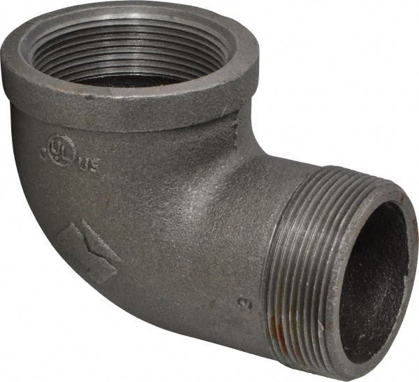 Value Collection MSC-62148853 Size 2", Class 150, Malleable Iron Black Pipe 90° Street Elbow Image