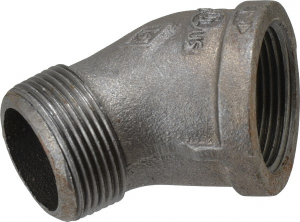 Black 45 ° Street Elbow: 1-1/4", Threaded