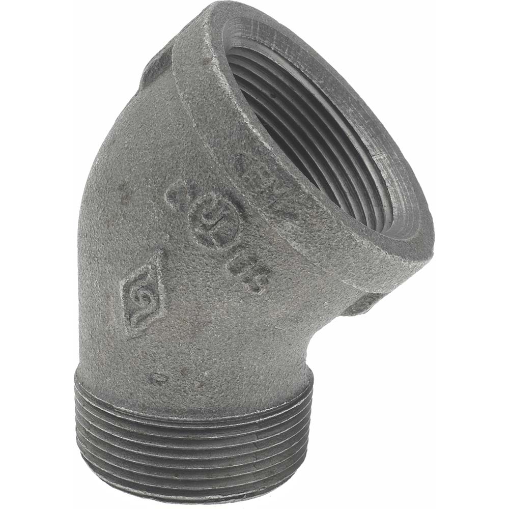 Black 45 ° Street Elbow: 1-1/2", Threaded