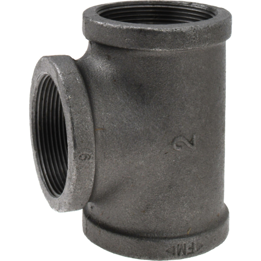 Black Tee: 2", Malleable Iron