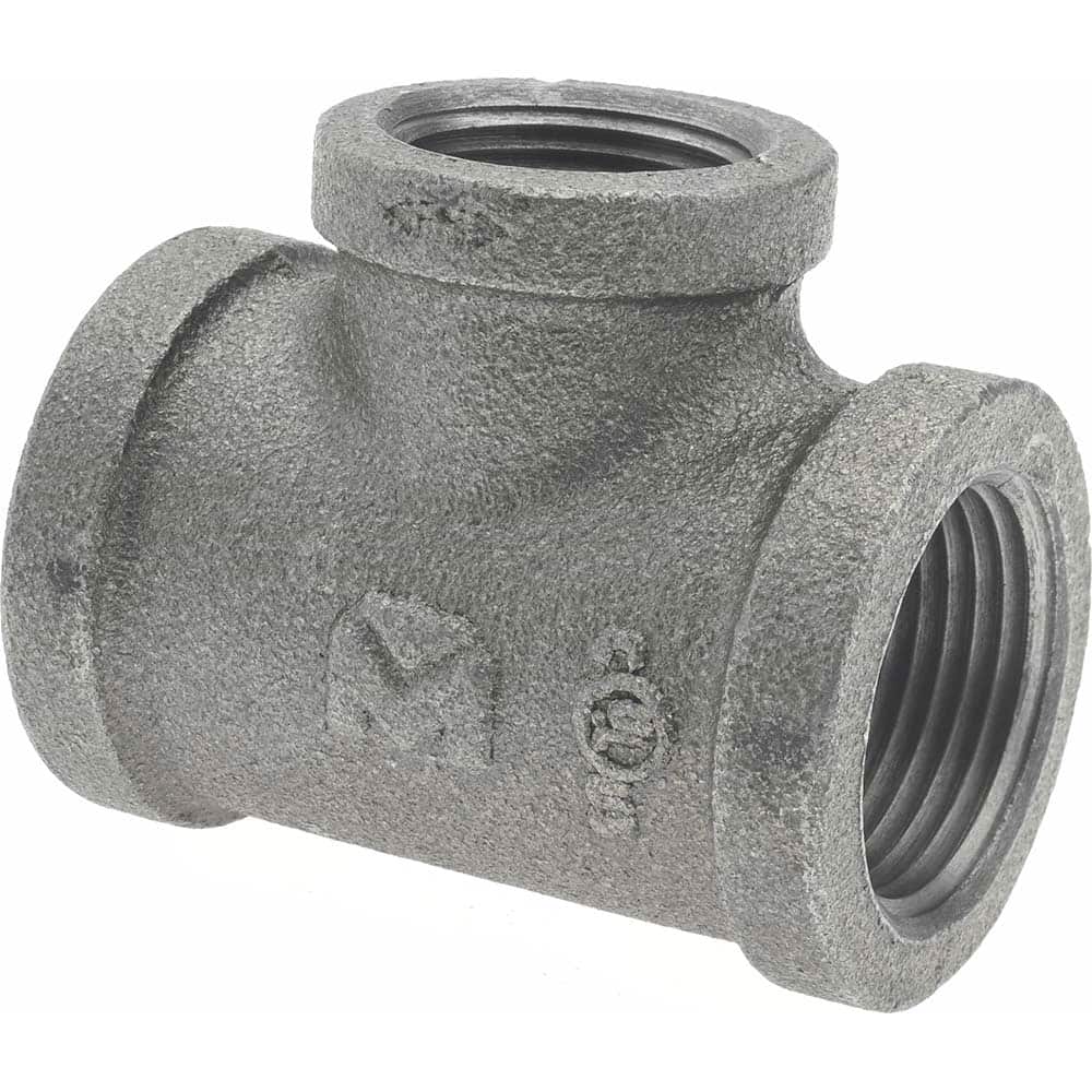 P6556 5 2" INCH BLACK MALLEABLE IRON PIPE THREADED TEE FITTINGS PLUMBING 