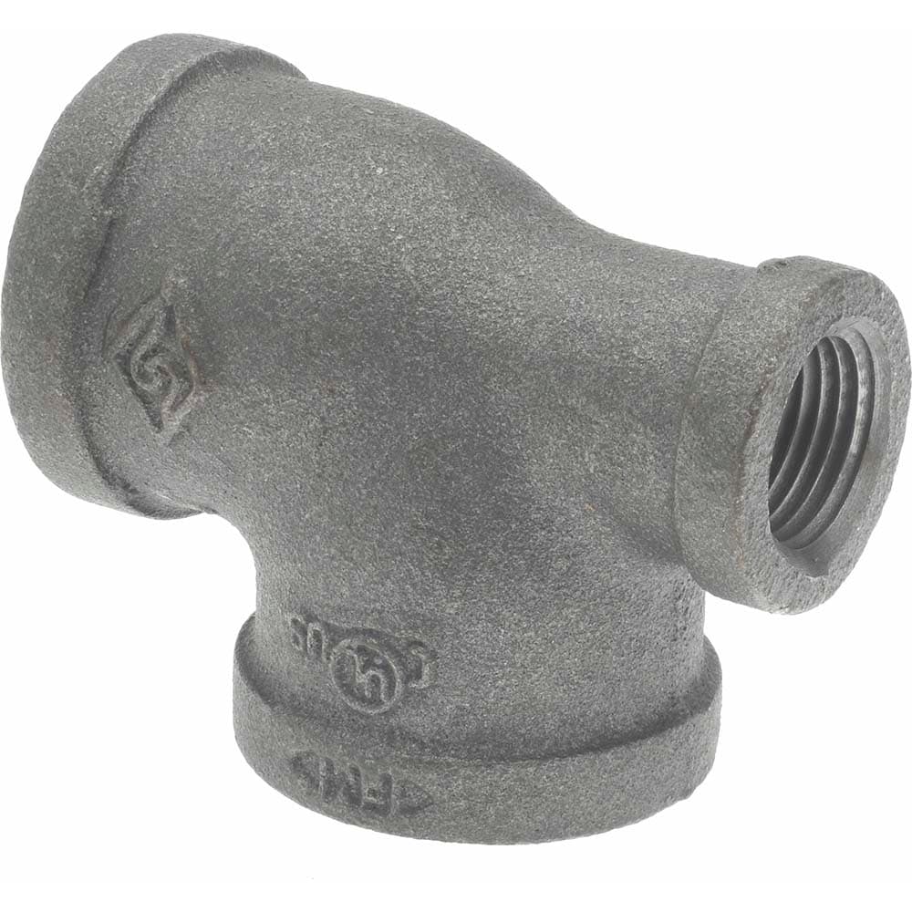 Black Reducer: 1 x 1/2 x 1", Threaded