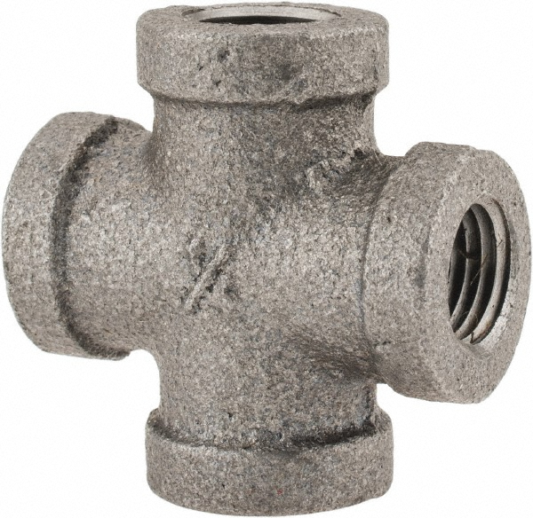 Black Cross: 1/4", Threaded